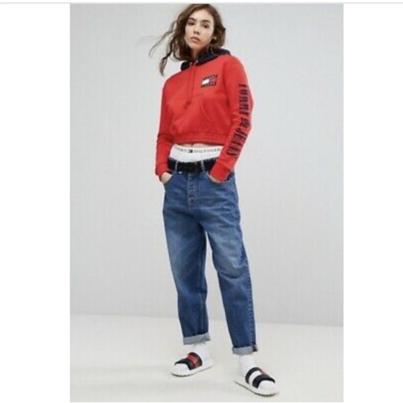 ♡Sale♡Tommy Hilfiger  Cropped Hoodie - Picture 5 of 16
